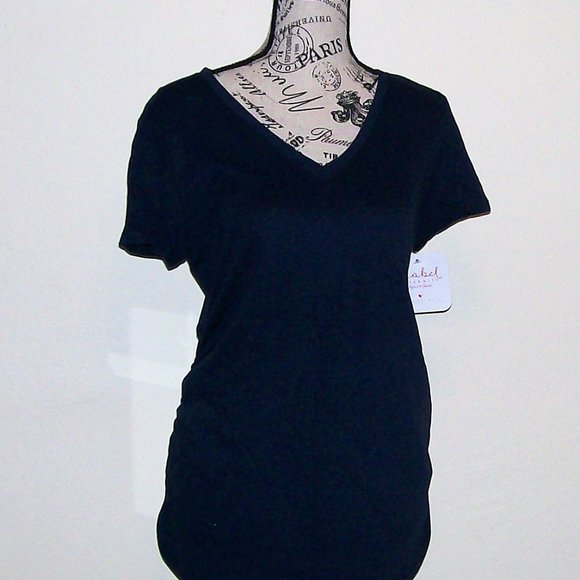 NWT Maternity Shirred V-Neck Tee - Picture 6 of 6